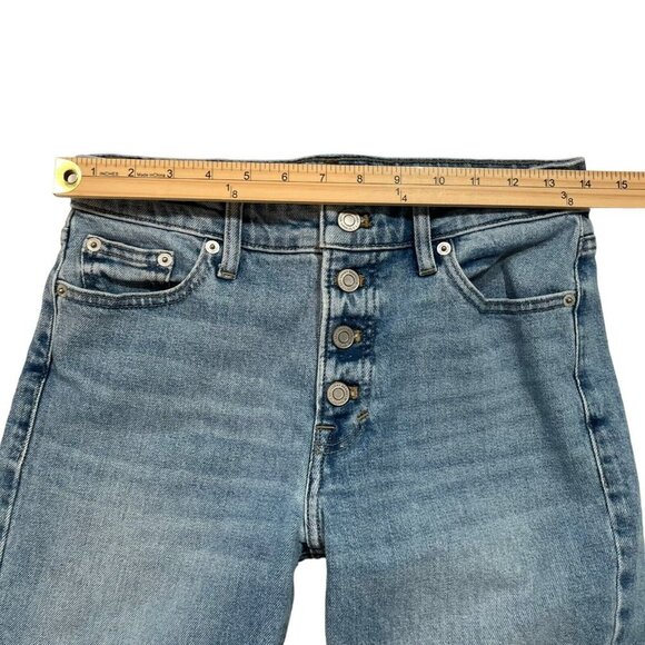Lucky Brand Women's Exposed Button Fly Bridgette Cropped Flare Jeans Size 4/27 - Picture 8 of 11